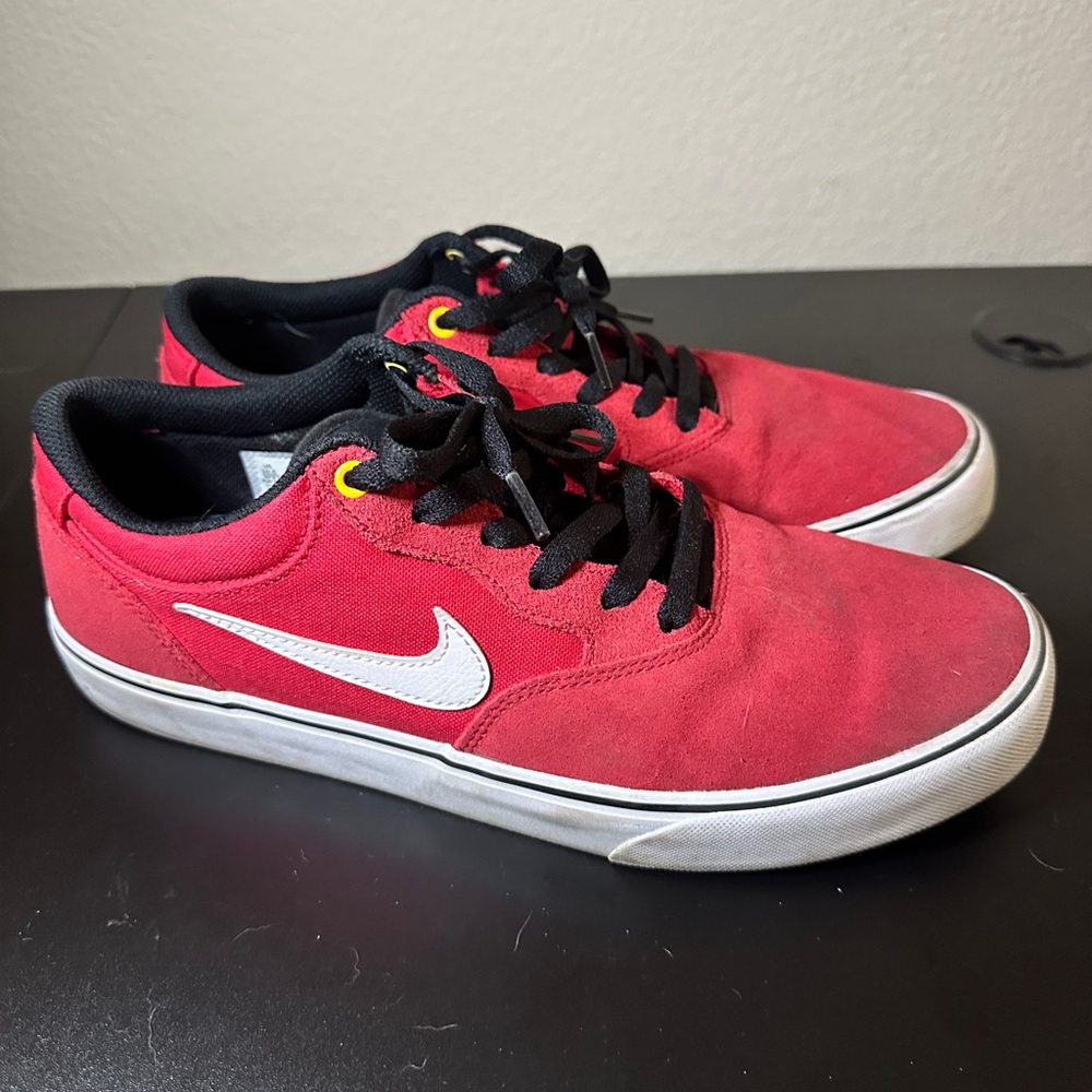 Nike SB Red, White, Black shoes